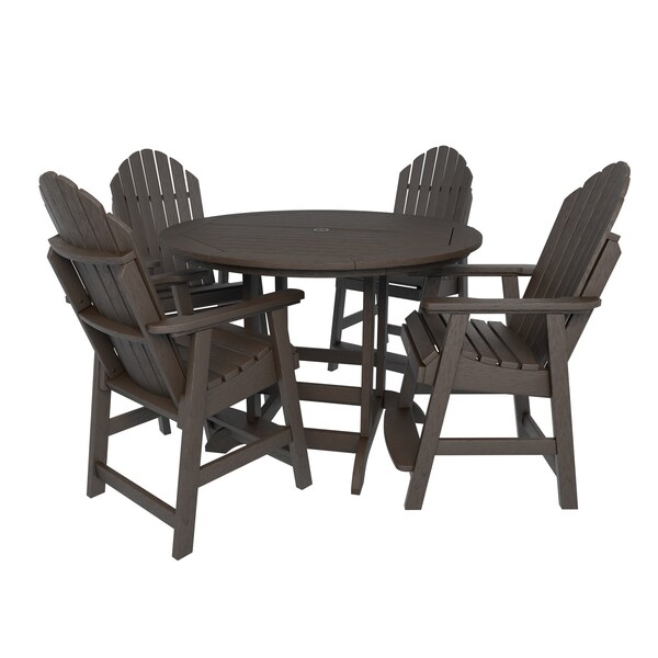 Highwood Usa Hamilton 5pc Round Counter Height Outdoor Patio Furniture Dining Set AD-CNA48-ACE - main